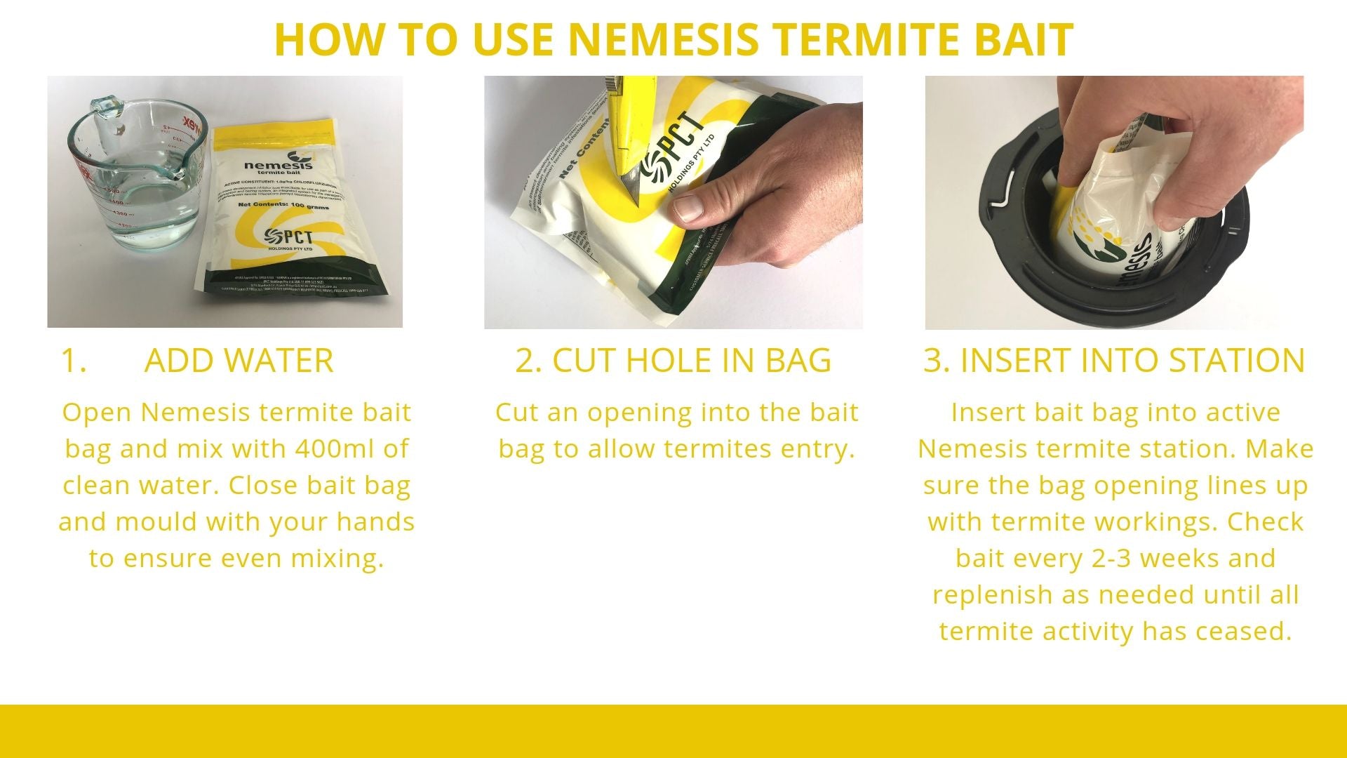 How to use Nemesis Termite Bait