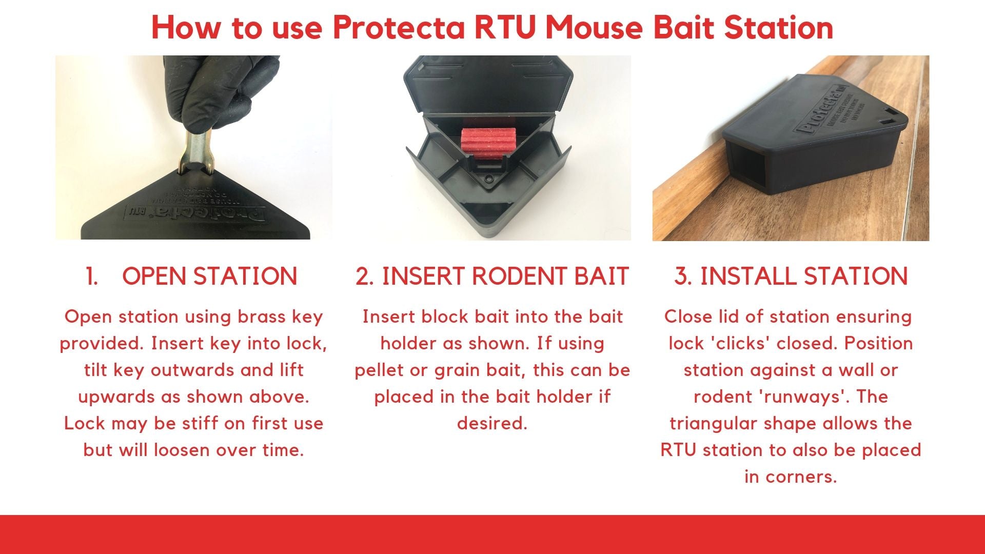 Protecta RTU, Mouse Bait Station, Keeps Bait Safe