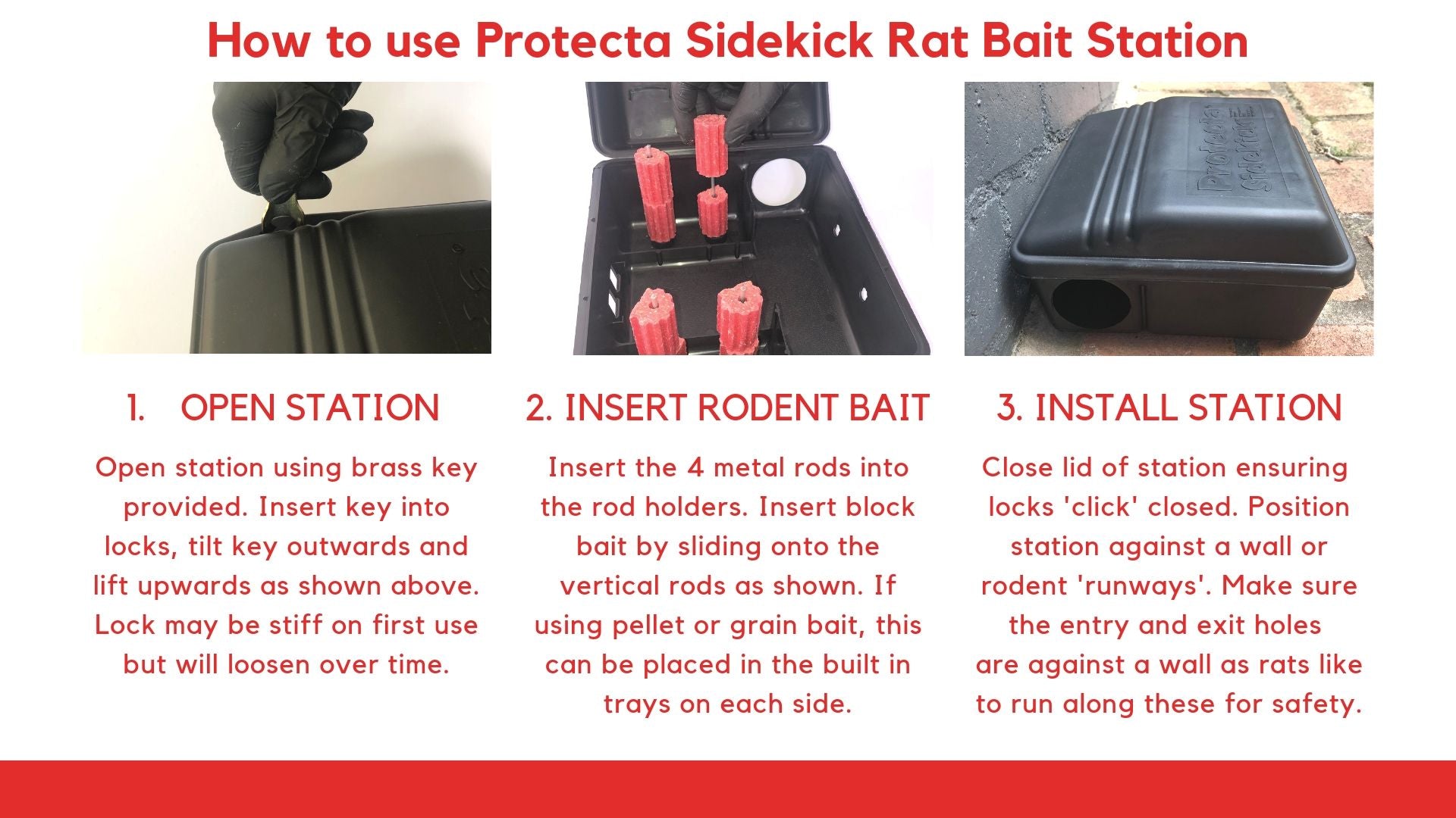 Protecta Sidekick, Rat Bait Station, Tamper Resistant