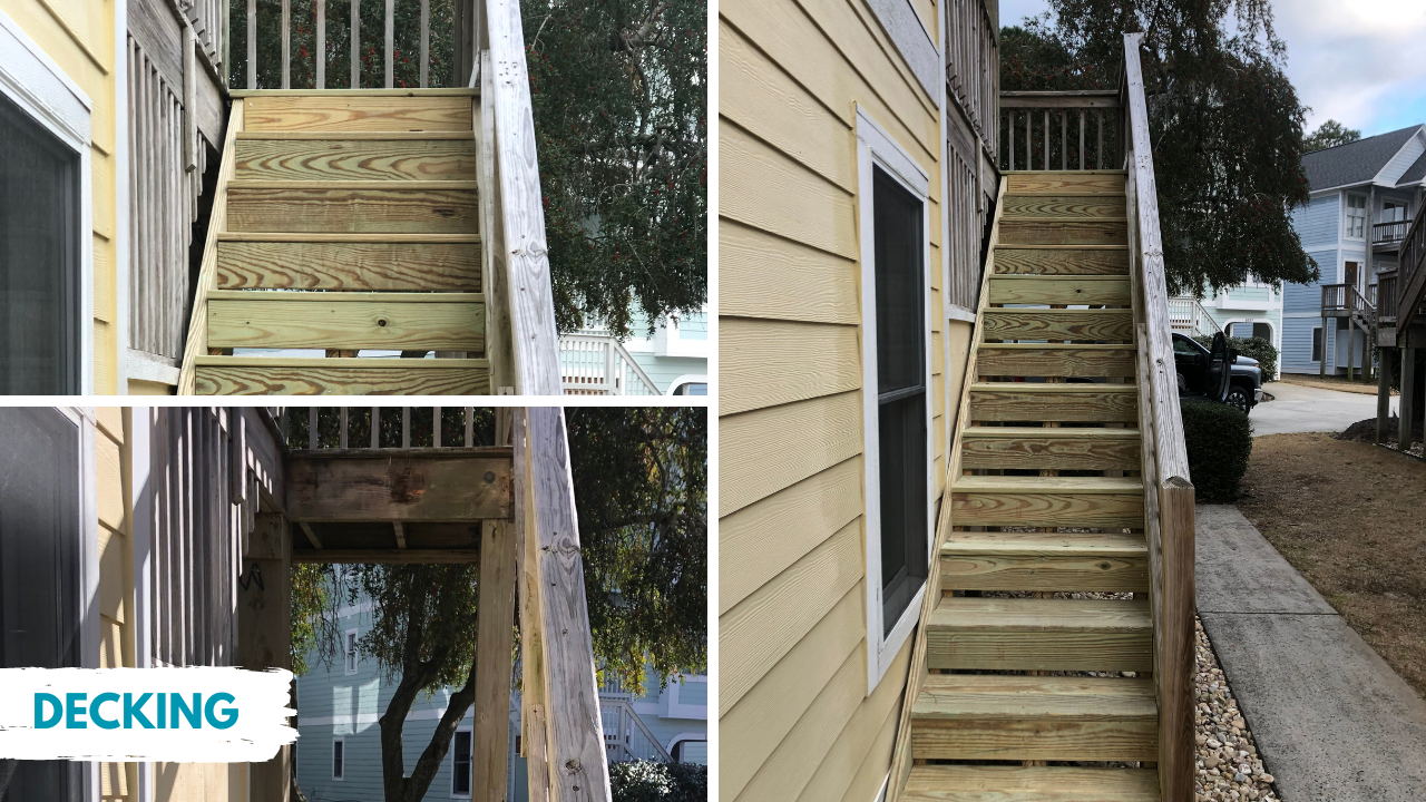 New Decking, Decking in OBX, OBX Decking, Deck repair in OBX, OBX Handyman, Hanyman in OBX