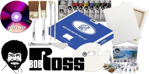 Bob Ross Landscape Brush Set Oil Based Paint Tools and The Best of Joy of  Painting Book , 13 pieces