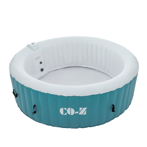 CO-Z 5'x5' Inflatable Hot Tub Portable Bathtub with 120 Jets & Air Pump Ideal for 4, Size: 5' x 5