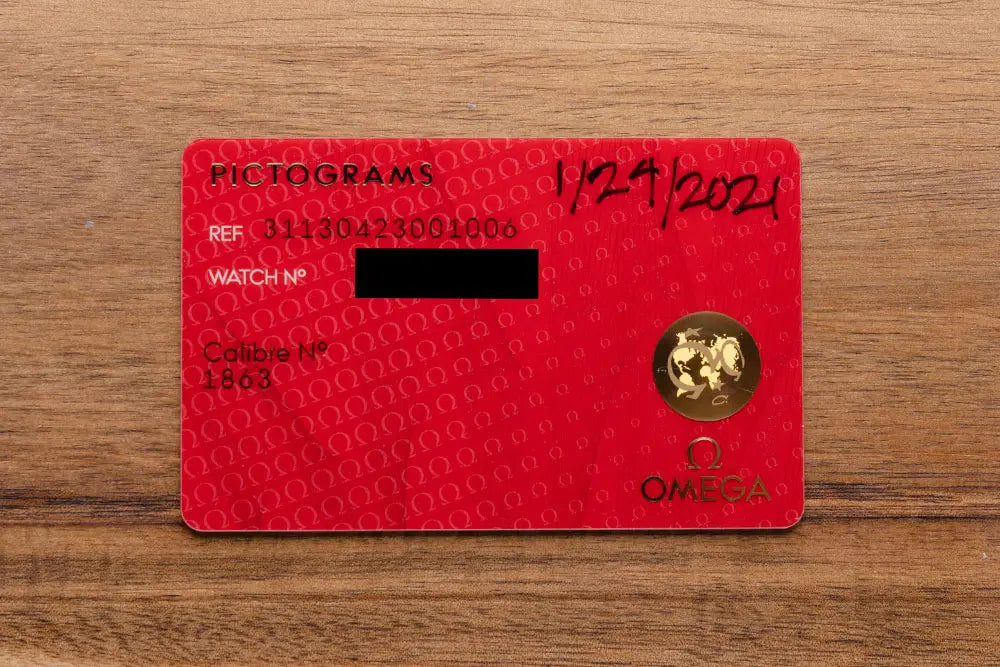 Omega Serial Numbers - Pictogram card
