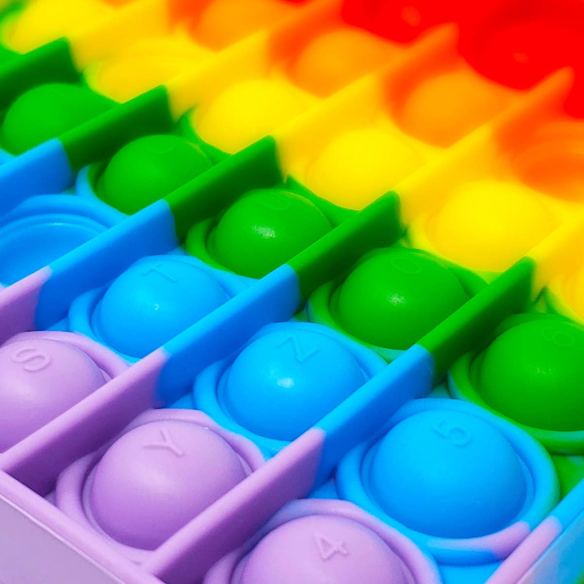 Rainbow Square Push & Pop Fidget Toy