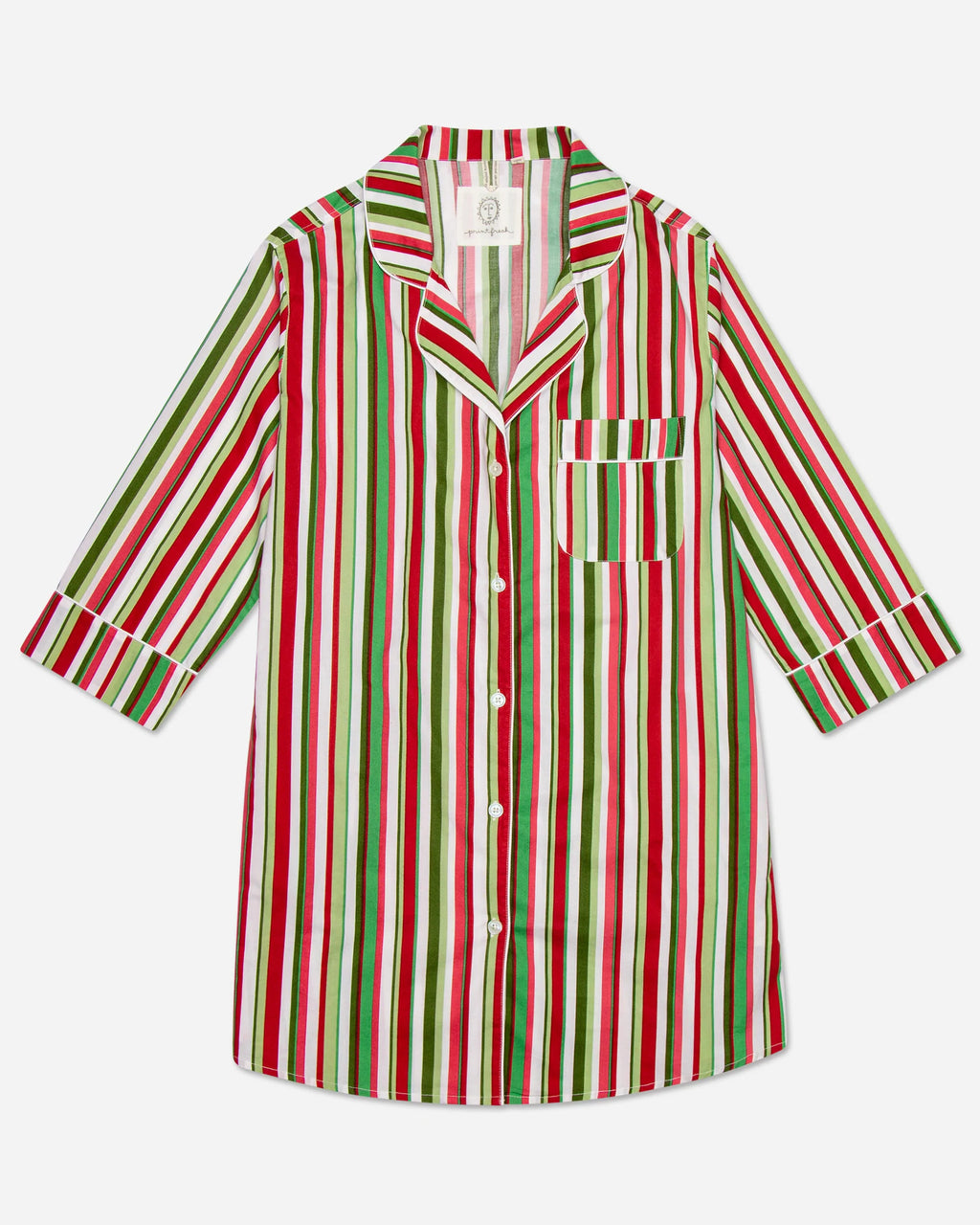 ERES Siesta Vacances striped cotton-poplin pajama shirt