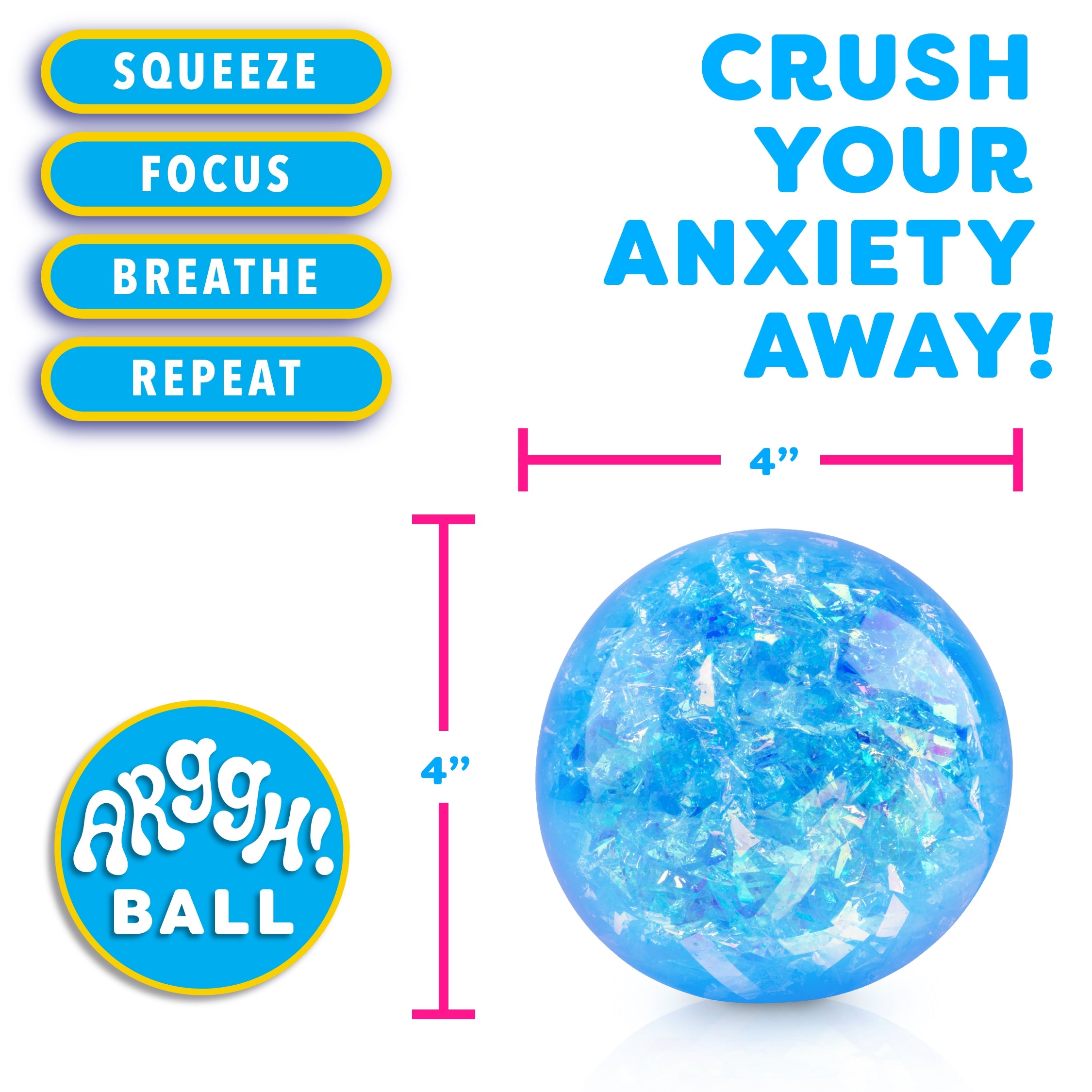 Arggh! Medium Sensory Glitter Stress Ball