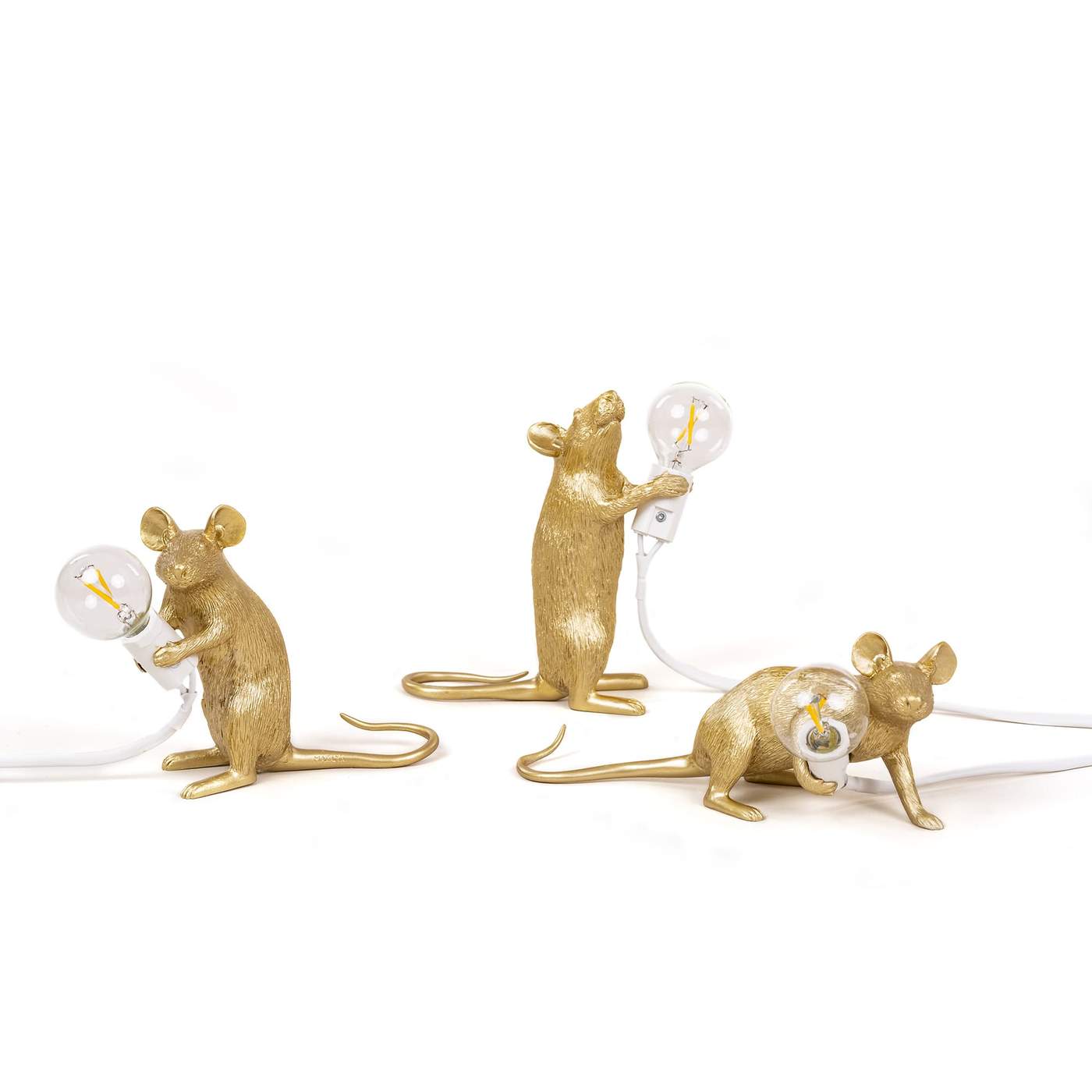 Of anders Blauwdruk Baars Seletti Mouse Lamp - Gold - Wanderlustre