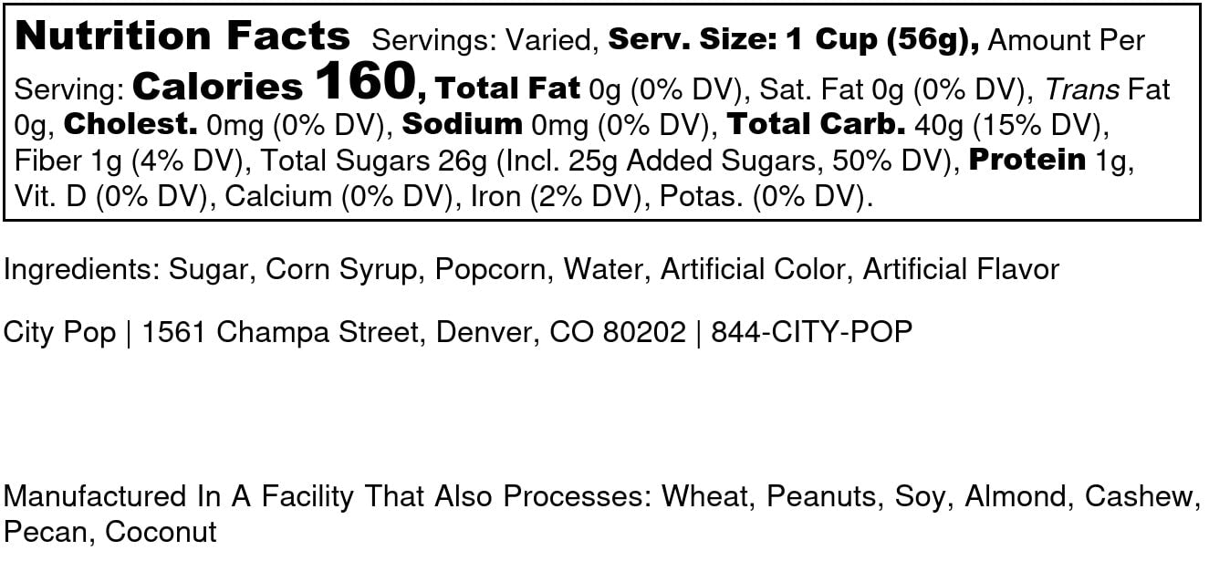Nutritional Label