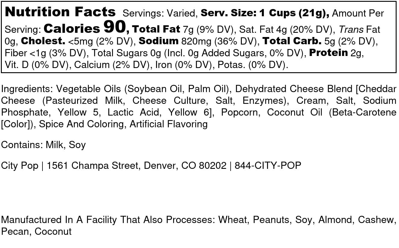Nutritional Label
