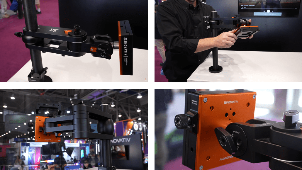 Imagery of the new Monitor Arm Systems from INOVATIV.