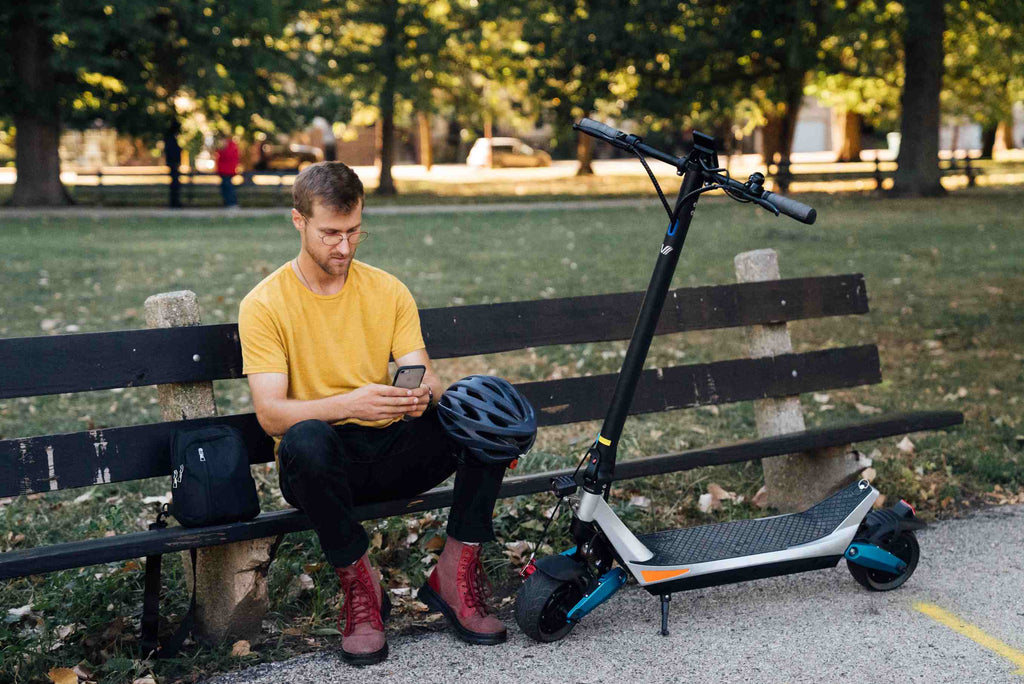 Varla electric scooter with seat