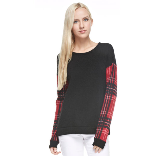 Plaid Sleeve Tunic – Stylegirl Boutique|Chic Women's Streetwear Fashion