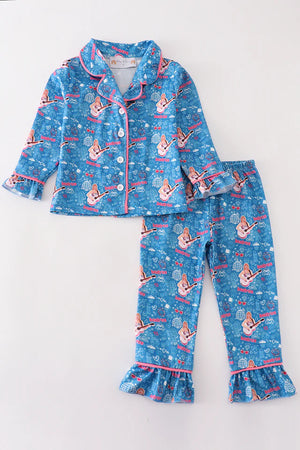 Blue Music Fan Girl Pajamas Set - R&R Palmetto Sales LLC