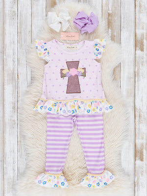 Lilac Easter Ruffle Outfit - R&R Palmetto Sales LLC