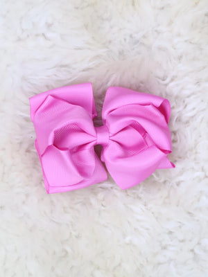 5 Inch Double Layer Bow - #54: Rose Bloom - R&R Palmetto Sales LLC