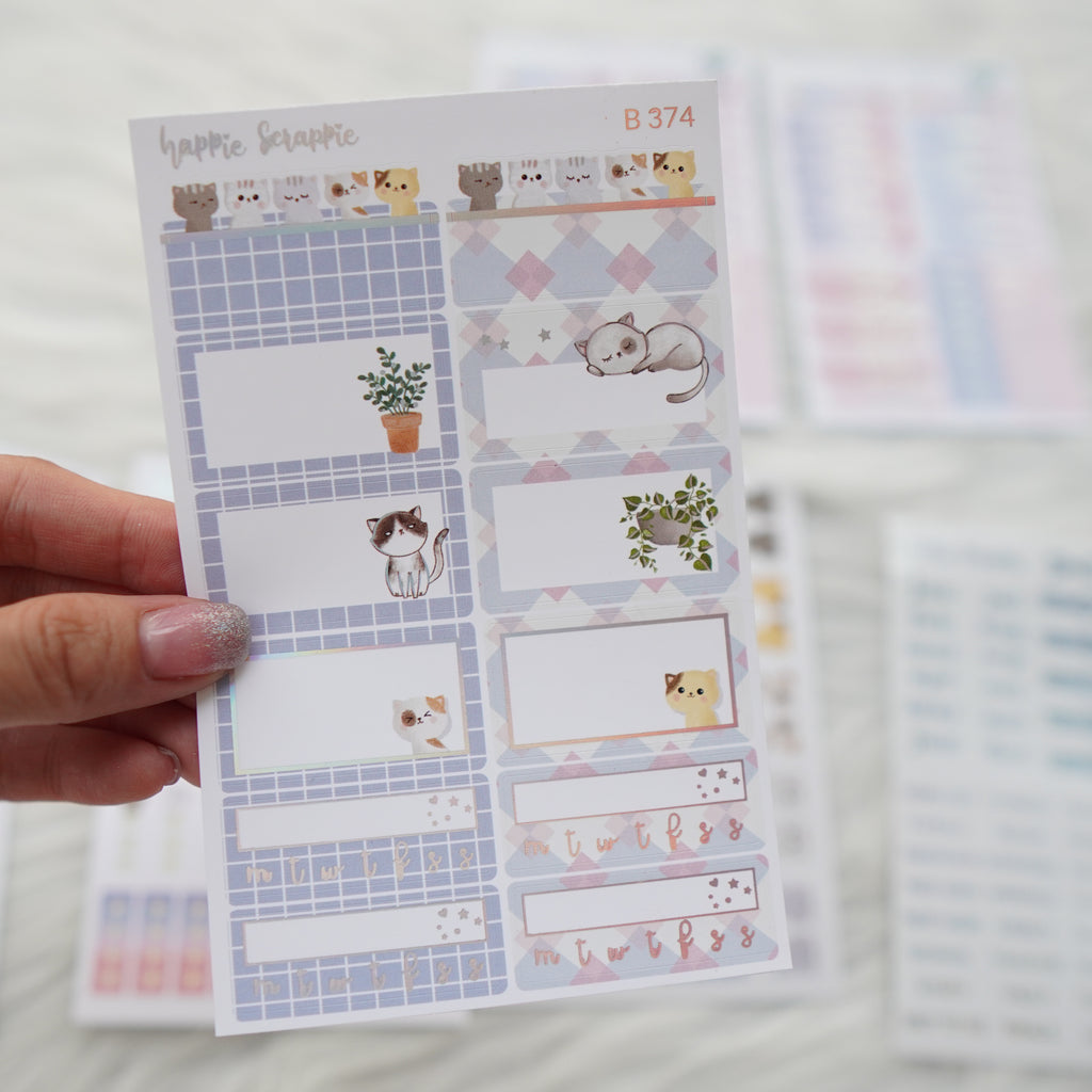 Planner Stickers : Warm & Fuzzy // Foiled Tabs (B321)