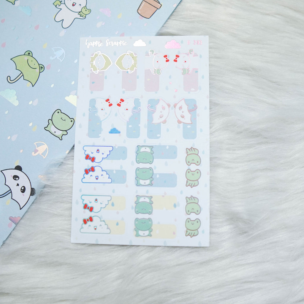 Planner Stickers : Warm & Fuzzy // Foiled Tabs (B321)
