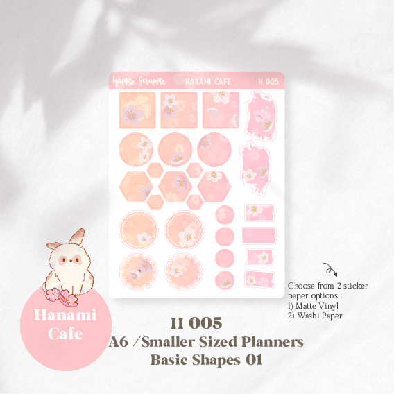 Kawaii Stickers, A6 Vinyl Sticker Sheets, Cute Stickers, Planner