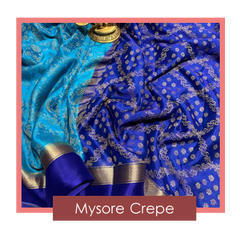 Mysore Crepe Silk Sarees