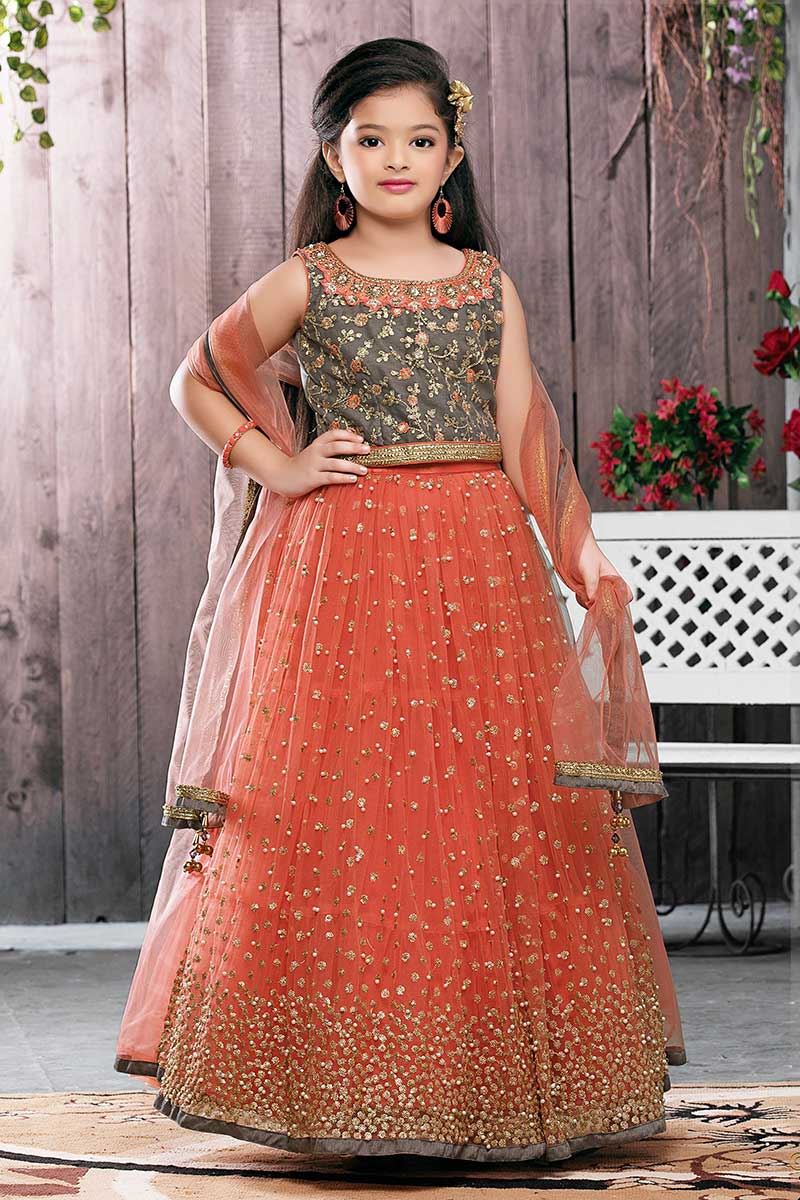 Latest Trendy Pattern Kids Lehenga Design With Stitching ...