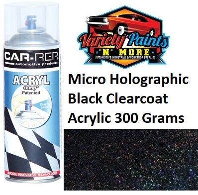 Variety Paints Holographic Metal Flake Black CLear Acrylic Spray Paint
