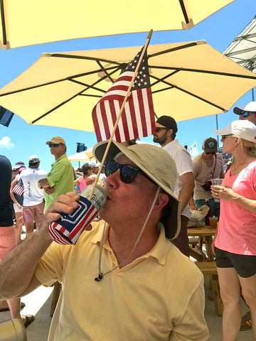 Dad having the time of his life at America's Cup