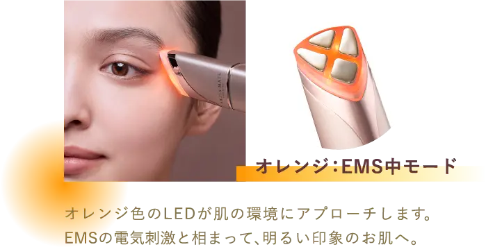 オレンジ：EMS中モード