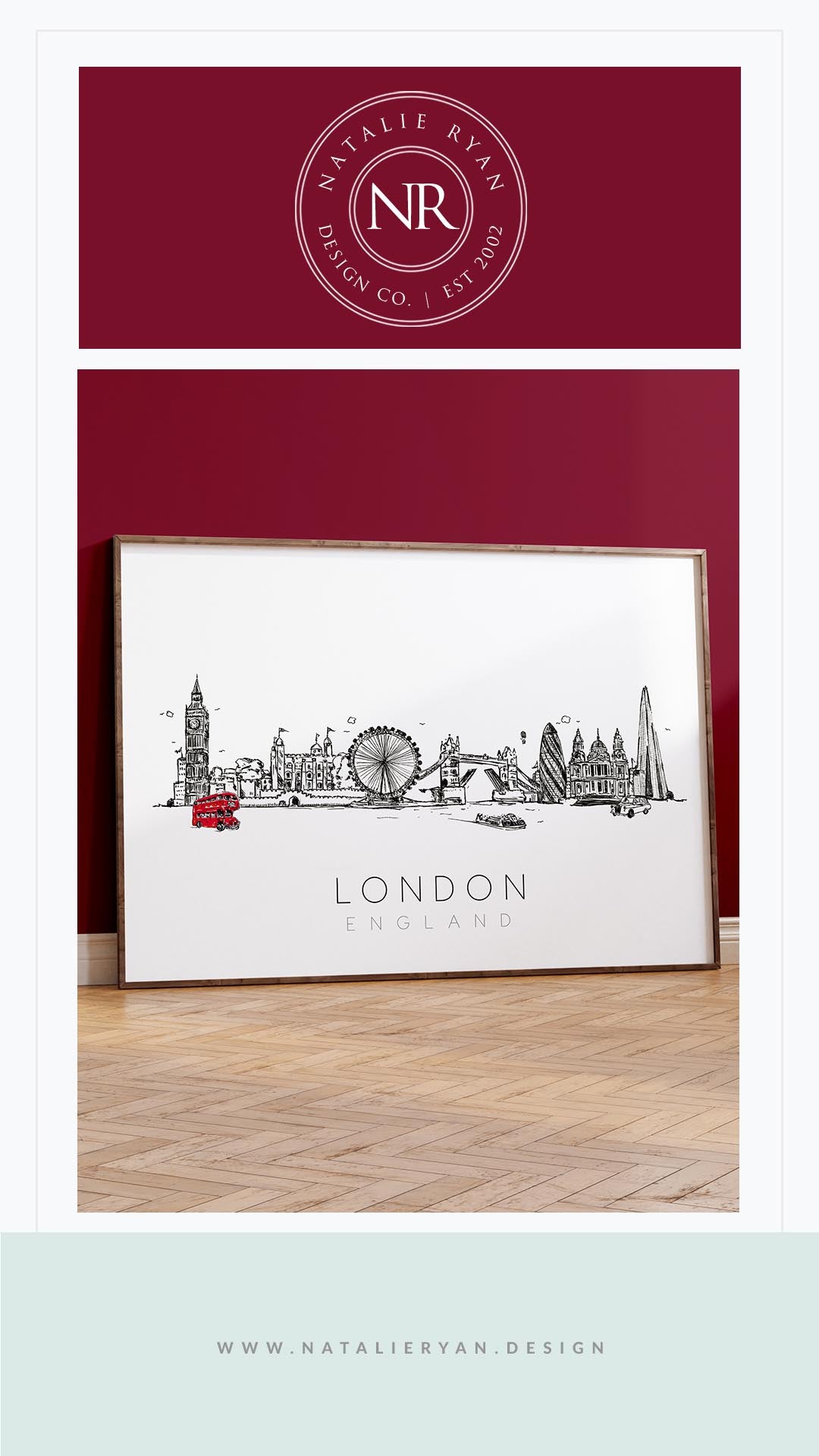 London Skyline Art Print Gift