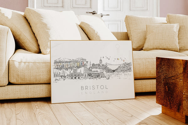 Bristol Skyline Art Print by Natalie Ryan Design