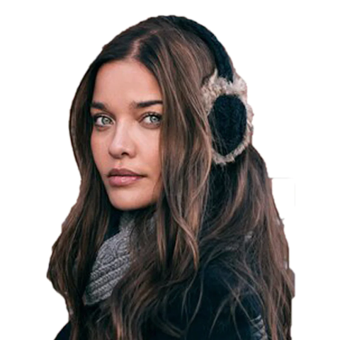 woman wearing winter earmuffs