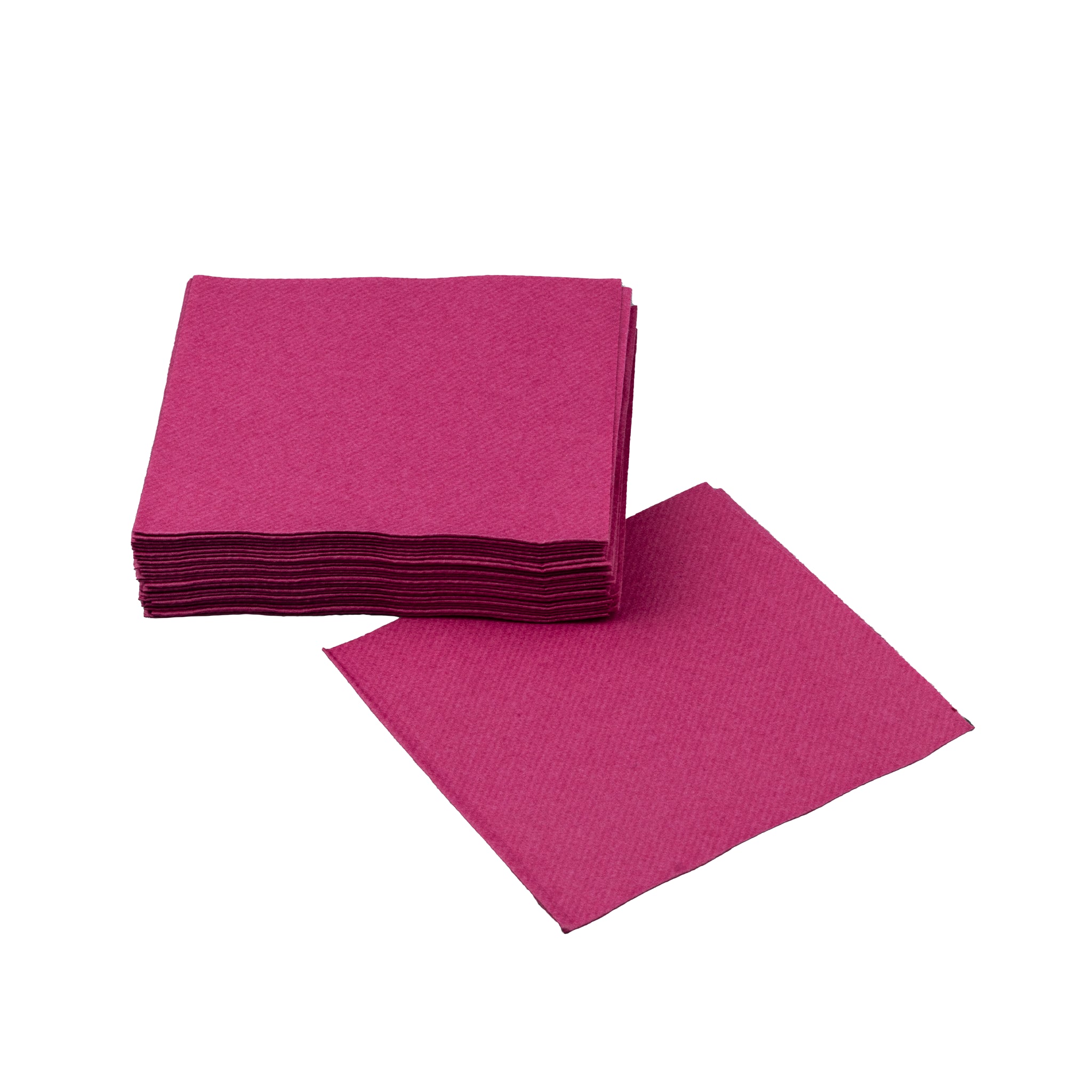 SimuLinen Cocktail and Party Napkins Beverage Napkins - Magenta