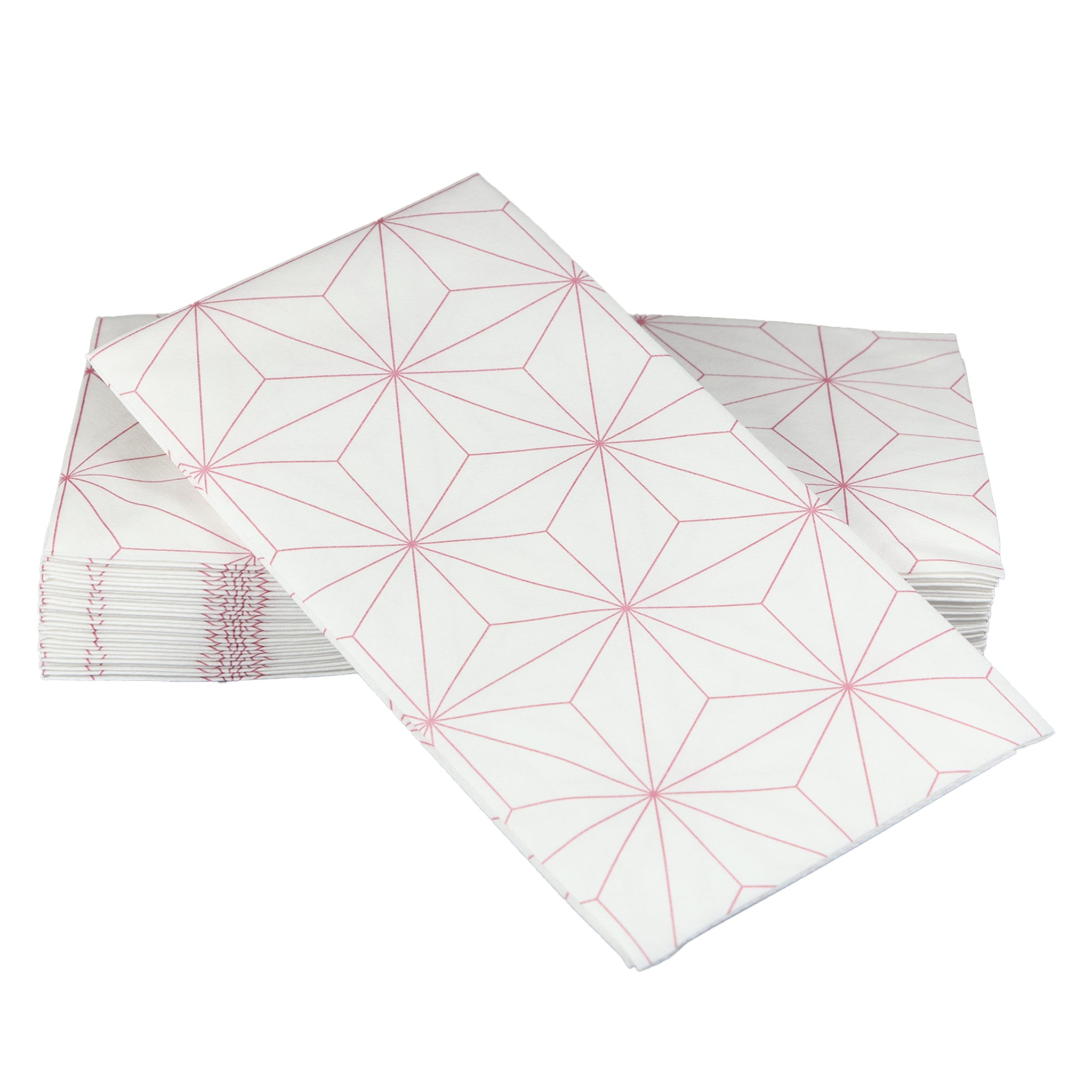 12"x17" SimuLinen Signature Rose Gold Geometry Guest Towel