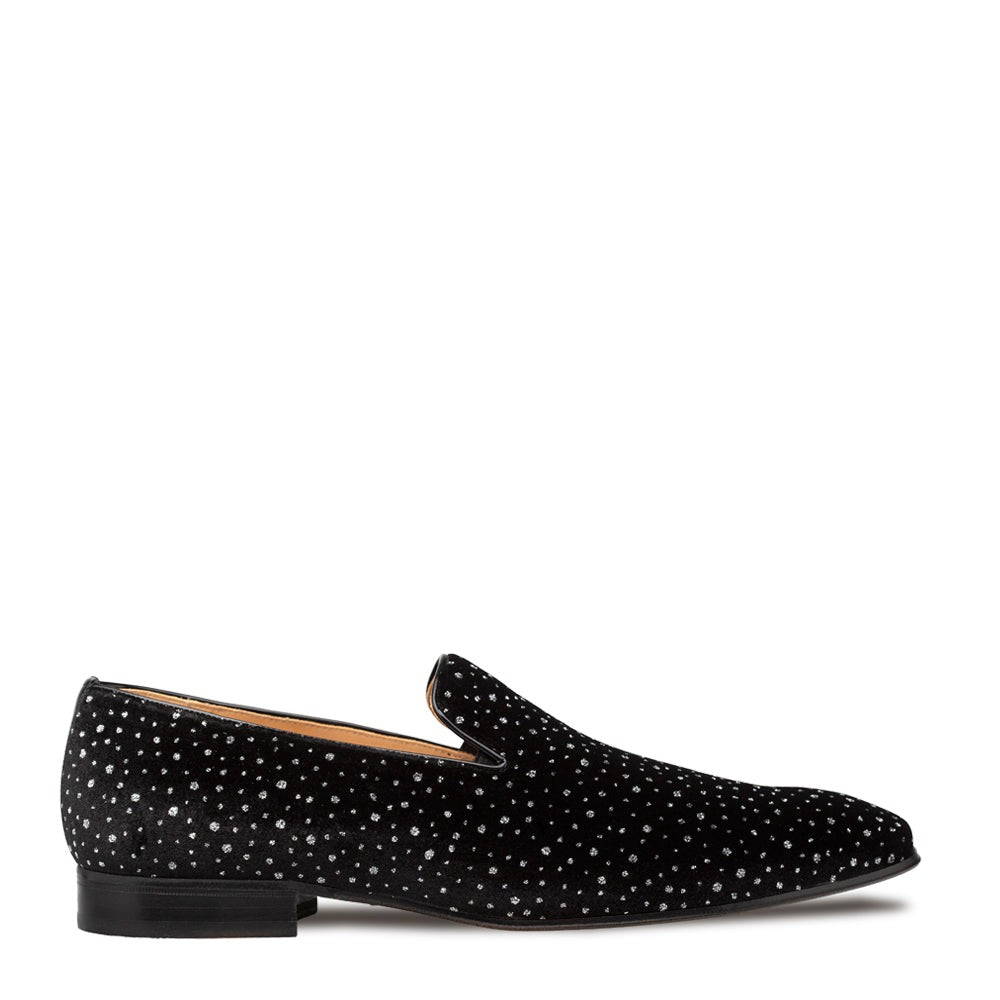 Mezlan Sera Cosmo 20959 Men's Shoes Black Velvet Slip On Loafers (MZ3654) - mensdesignerapparel.com product image