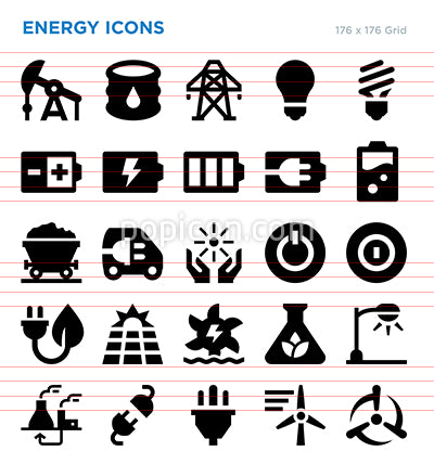 Energy Vector Icon Set Popicon
