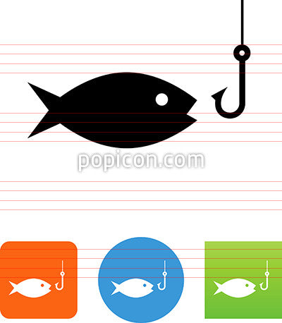 Fish With Hook Icon - Popicon