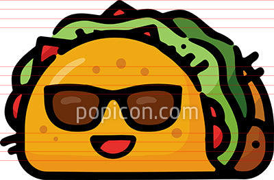 taco with sunglasses