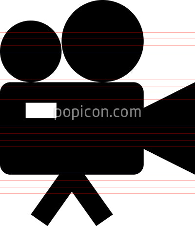 Movie Camera Tripod Vector Icon