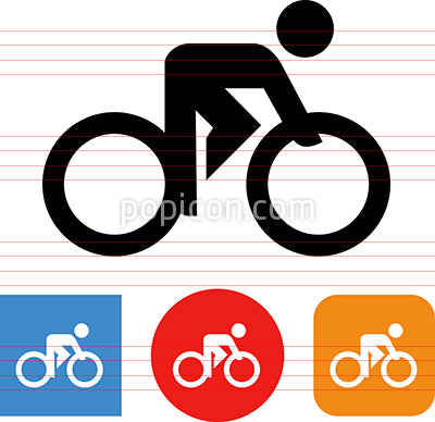 Road Bike Cycling Vector Icon Popicon