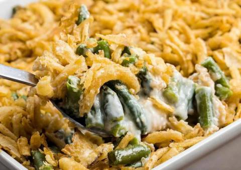 Green Bean Casserole -  Hygge Inspired Thanksgiving Meal