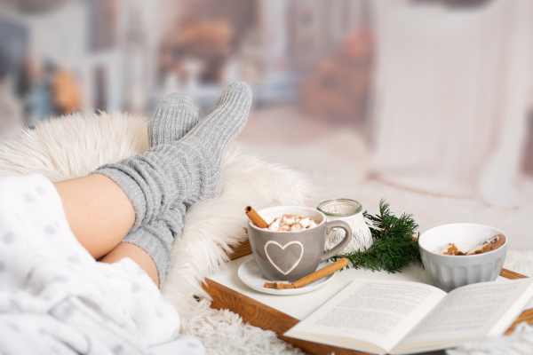 cozy socks and cocoa - hygge on a budget