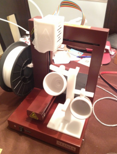 Afinia 3D printer with espresso rack