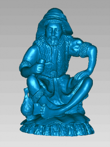 3D scan of statue using free scan mode