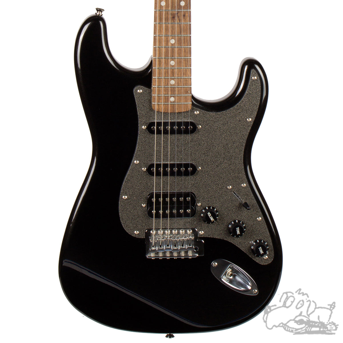 Used Squier Affinity HSS Stratocaster - Black with Sparkle Pickguard