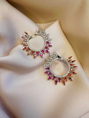 Nour’s Fancy Diamond Earrings - Turquoise 