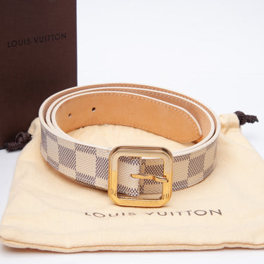 Louis Vuitton Damier Azur LV Initiales Belt 90 36