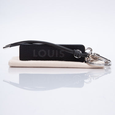 Louis Vuitton Goldtone Metal and Black Leather Very Key Holder and Bag Charm