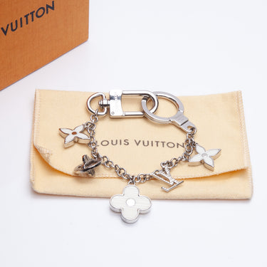 Louis Vuitton Bag Charm Chain Fleur De Monogram White/Beige