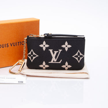 LOUIS VUITTON Key Cles Pouch Zippy Coin Purse Monogram Wallet Bag Charm