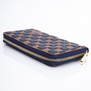 Authentic Louis Vuitton Damier Sequins Zippy Wallet Black Long