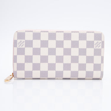 LOUIS VUITTON Damier Azur Zippy Wallet Long Wallet N60019 LV Auth